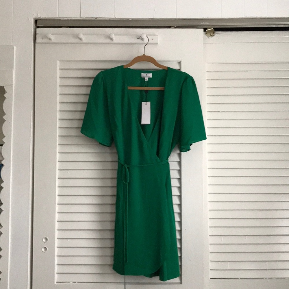 Emerald wrap dress
